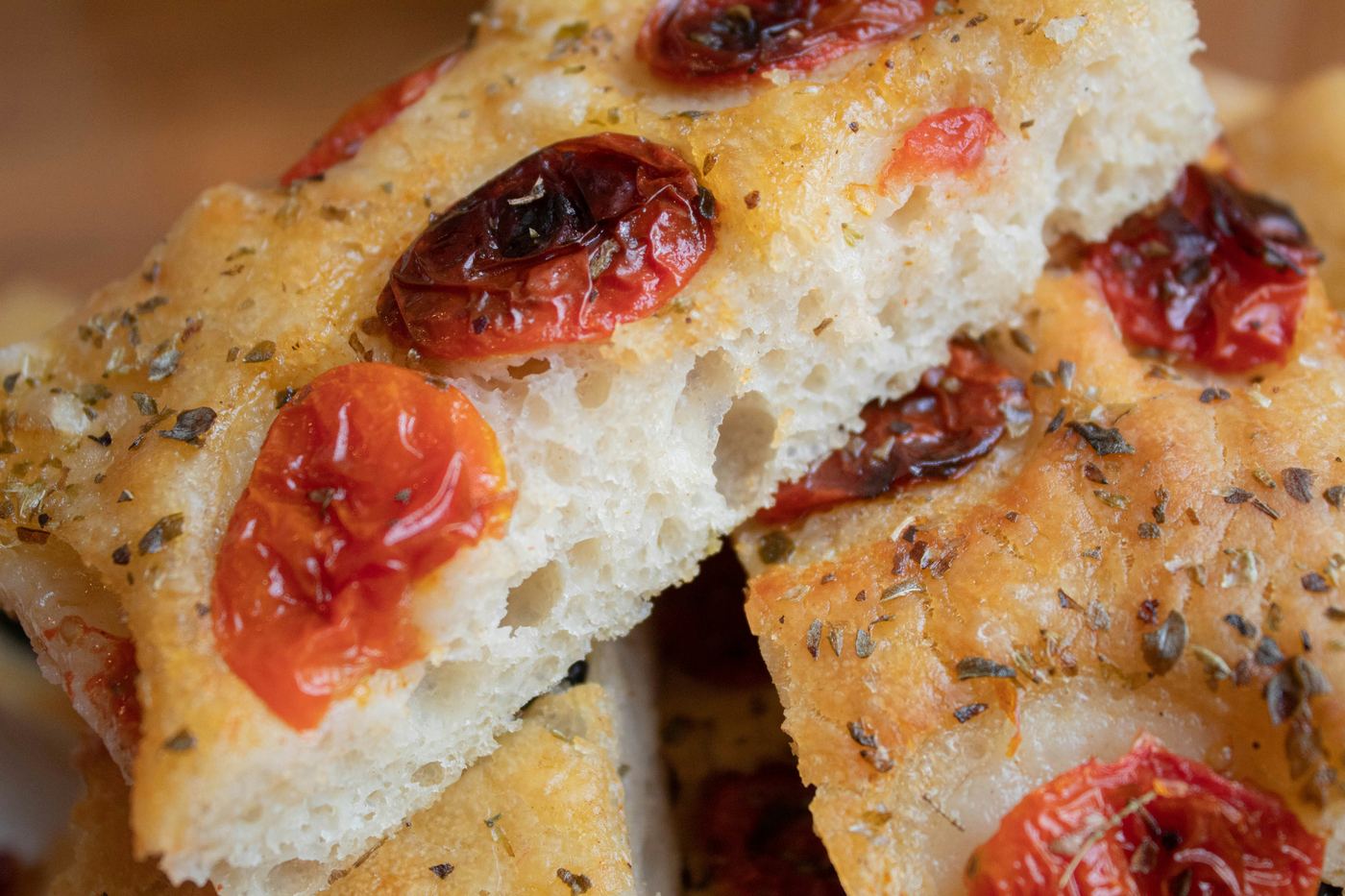 Focaccia con pomodorini